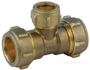Ibp Conex Compression Fittings -  Conex 601 28mm X 28mm X 15mm Red Tee